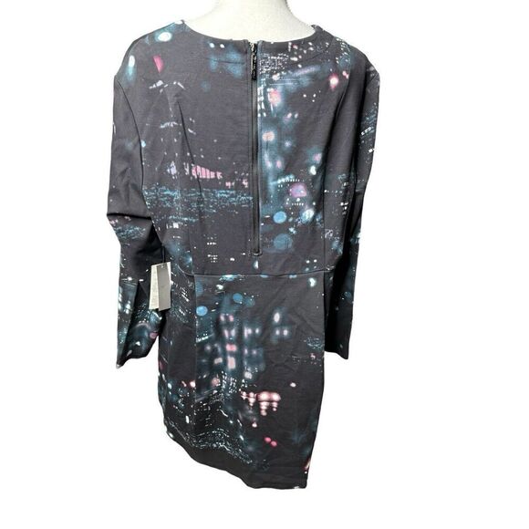 Melissa McCarthy Seven7 Tunic Top Womens Size 2X Black City Lights Zip Up NWT! - Picture 4 of 9